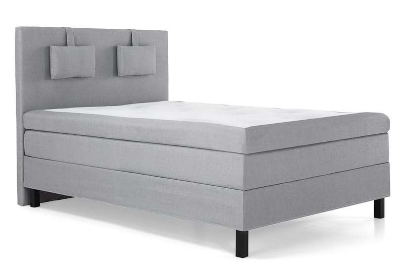 Lucky Komplett Sängpaket 140x200 Latex Slät Sänggavel - Nackkudde Liten Mellangrå - Möbler - Säng - Komplett sängpaket