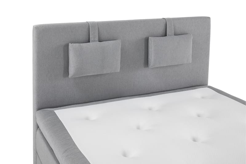 Lucky Komplett Sängpaket 140x200 Latex Slät Sänggavel - Nackkudde Liten Mellangrå - Möbler - Säng - Komplett sängpaket