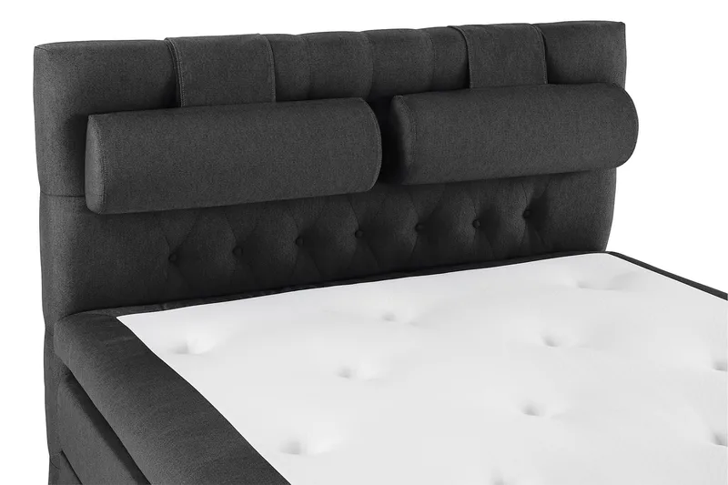 Lucky Komplett Sängpaket 140x200 Memory Diamant - Nackkudde Stor Svart/Grå - Möbler - Säng - Kontinentalsäng