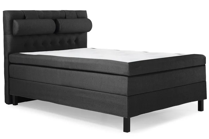 Lucky Komplett Sängpaket 140x200 Memory Diamant - Nackkudde Stor Svart/Grå - Möbler - Säng - Kontinentalsäng
