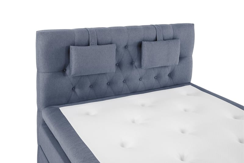 Lucky Komplett Sängpaket 140x200 Memory Diamant Sänggavel - Nackkudde Liten Mörkblå - Komplett sängpaket - Kontinentalsäng - Dubbelsäng