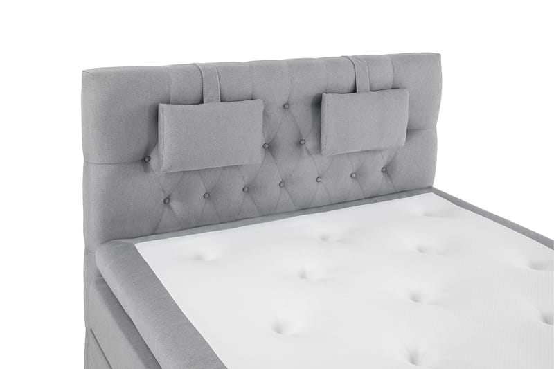 Lucky Komplett Sängpaket 140x200 Memory Diamant Sänggavel - Nackkudde Liten Mellangrå - Möbler - Säng - Komplett sängpaket