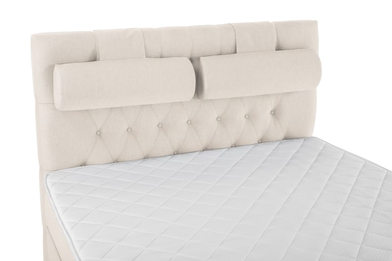 Lucky Komplett Sängpaket 140x200 Skum Diamant Sänggavel - Nackkudde Stor Beige - Möbler - Säng - Kontinentalsäng