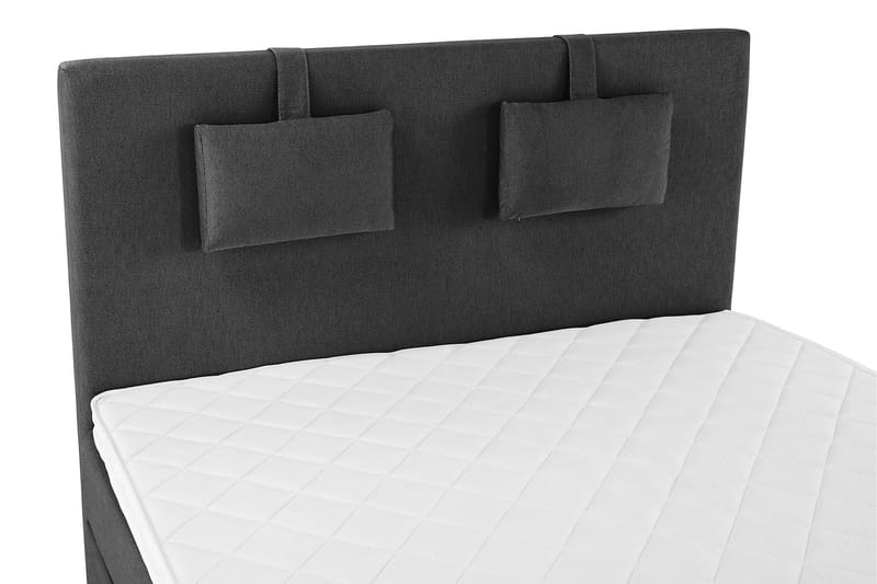 Lucky Komplett Sängpaket 140x200 Skum Slät - Nackkudde Liten Svart/Grå - Möbler - Säng - Kontinentalsäng