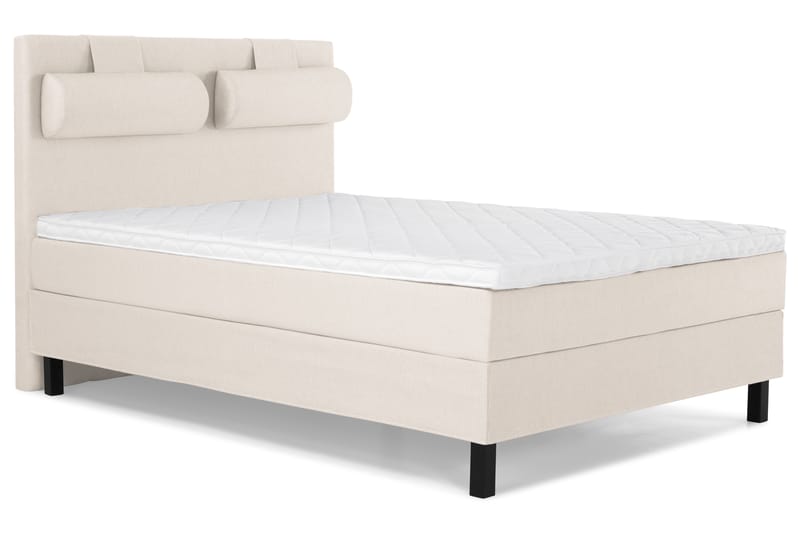 Lucky Komplett Sängpaket 140x200 Skum Slät Sänggavel - Nackkudde Stor Beige - Möbler - Säng - Kontinentalsäng