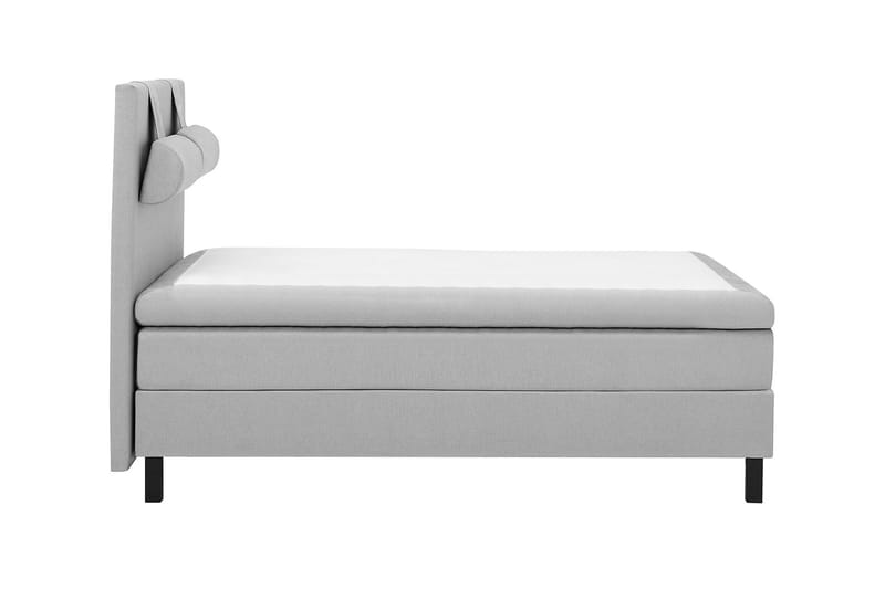 Lucky Komplett Sängpaket 140x200 Polyeter Slät Sänggavel - Nackkudde Stor Mellangrå - Möbler - Säng - Komplett sängpaket