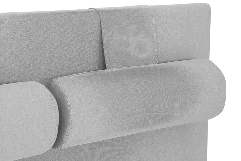 Lucky Komplett Sängpaket 140x200 Polyeter Slät Sänggavel - Nackkudde Stor Mellangrå - Möbler - Säng - Komplett sängpaket