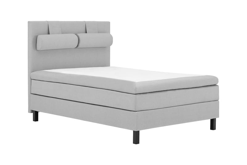 Lucky Komplett Sängpaket 140x200 Polyeter Slät Sänggavel - Nackkudde Stor Mellangrå - Möbler - Säng - Komplett sängpaket