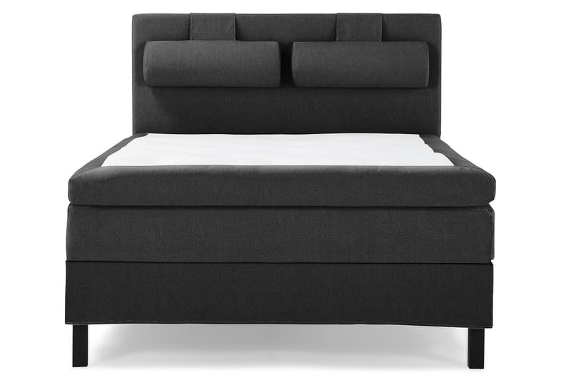 Lucky Komplett Sängpaket 140x200 Polyeter Slät - Nackkudde Stor Svart/Grå - Möbler - Säng - Kontinentalsäng