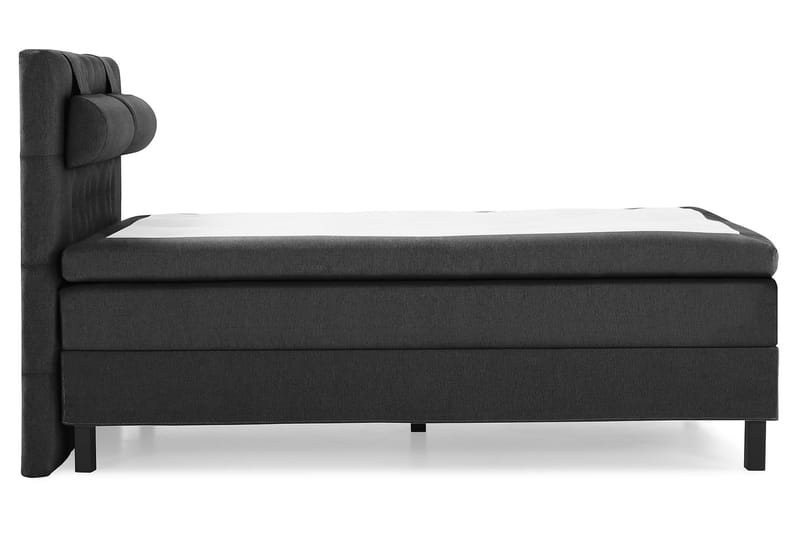 Lucky Komplett Sängpaket 140x200 Polyeter Diamant Sänggavel - Nackkudde Stor Svart/Grå - Möbler - Säng - Komplett sängpaket