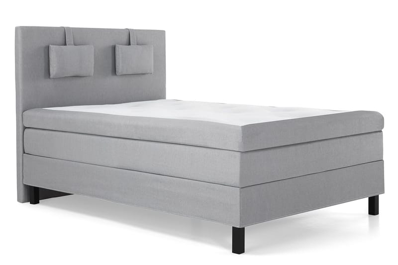 Lucky Komplett Sängpaket 140x200 Polyeter Slät - Nackkudde Liten Mellangrå - Möbler - Säng - Kontinentalsäng