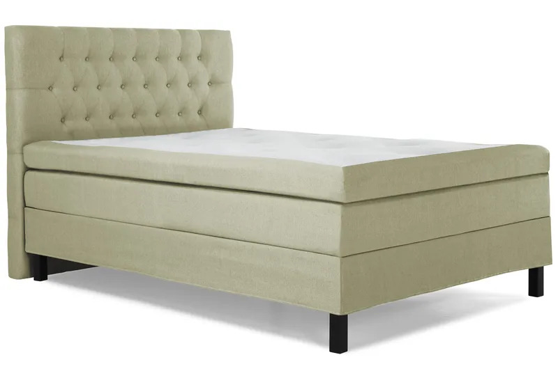 Lucky Komplett Sängpaket 140x200 Polyeter Diamant Sänggavel - Grön - Möbler - Säng - Kontinentalsäng