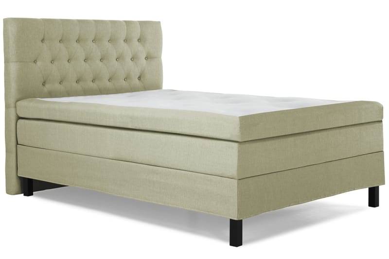 Lucky Komplett Sängpaket 140x200 Polyeter Diamant Sänggavel - Grön - Möbler - Säng - Kontinentalsäng