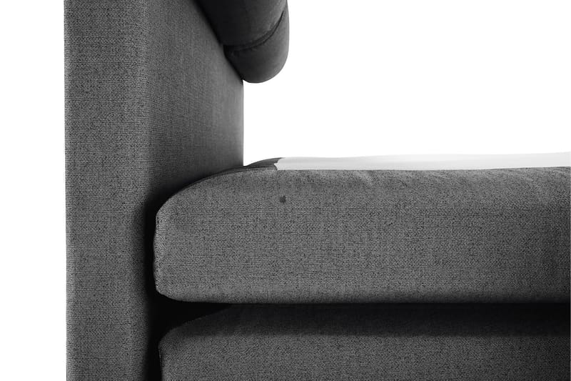 Lucky Komplett Sängpaket 140x200 Polyeter Slät - Nackkudde Stor Svart/Grå - Möbler - Säng - Kontinentalsäng