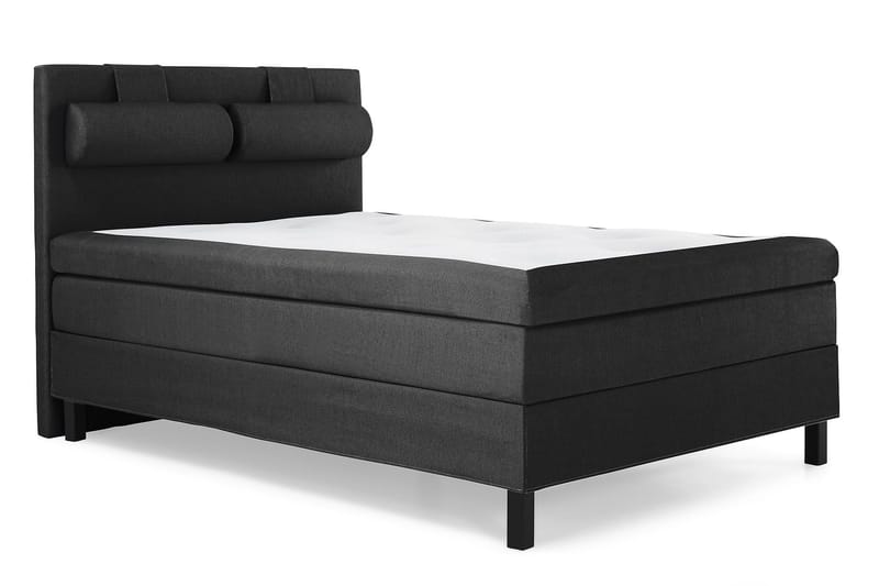 Lucky Komplett Sängpaket 140x200 Polyeter Slät - Nackkudde Stor Svart/Grå - Möbler - Säng - Kontinentalsäng