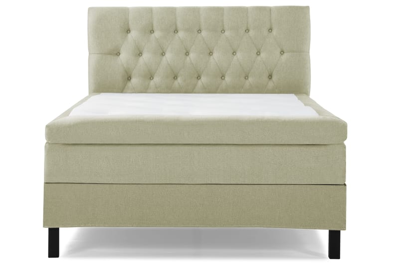 Lucky Komplett Sängpaket 140x200 Polyeter Diamant Sänggavel - Grön - Möbler - Säng - Kontinentalsäng