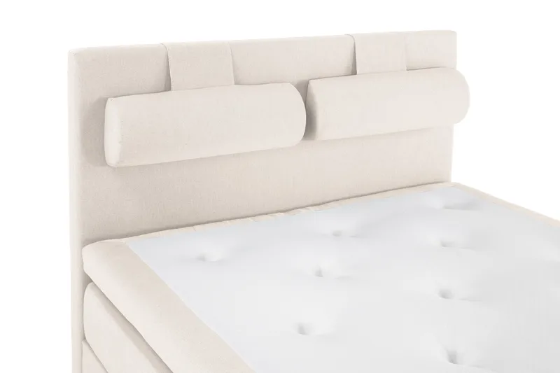 Lucky Komplett Sängpaket 140x200 Polyeter Slät Sänggavel - Nackkudde Stor Beige - Möbler - Säng - Kontinentalsäng