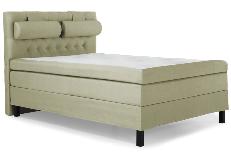 Lucky Komplett Sängpaket 140x200 Polyeter Diamant Sänggavel - Nackkudde Stor Grön - Möbler - Säng - Kontinentalsäng