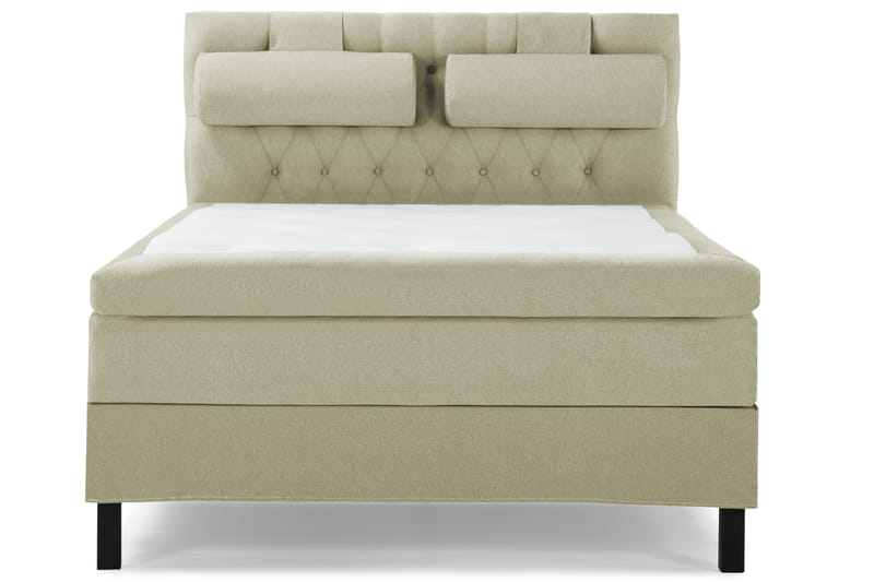 Lucky Komplett Sängpaket 140x200 Polyeter Diamant Sänggavel - Nackkudde Stor Grön - Möbler - Säng - Kontinentalsäng
