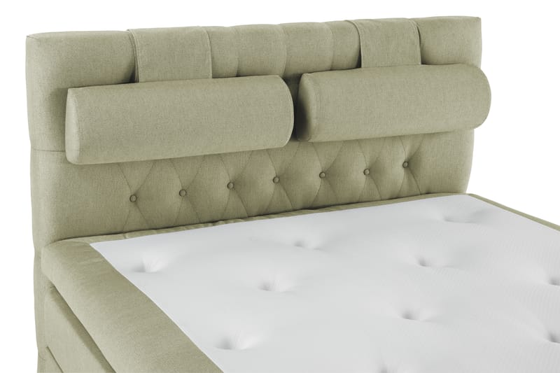 Lucky Komplett Sängpaket 140x200 Polyeter Diamant Sänggavel - Nackkudde Stor Grön - Möbler - Säng - Kontinentalsäng