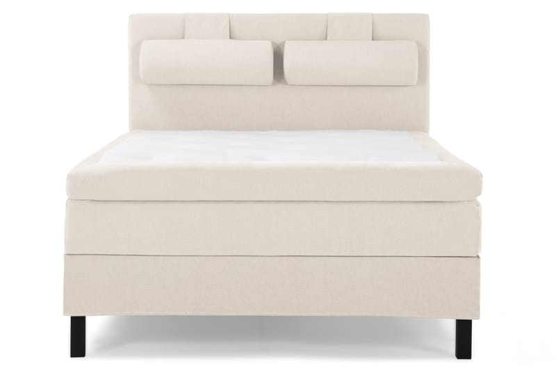 Lucky Komplett Sängpaket 140x200 Polyeter Slät Sänggavel - Nackkudde Stor Beige - Möbler - Säng - Komplett sängpaket