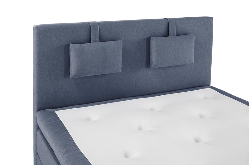 Lucky Komplett Sängpaket 140x200 Polyeter Slät Sänggavel - Nackkudde Liten Mörkblå - Möbler - Säng - Kontinentalsäng