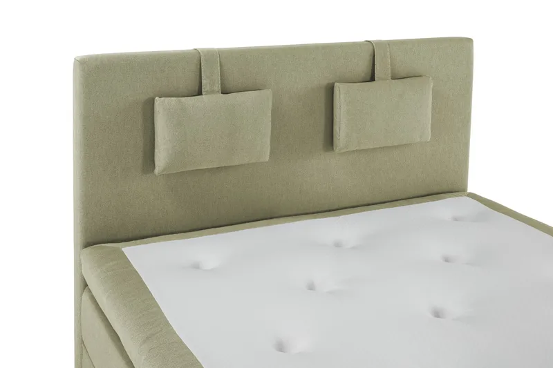 Lucky Komplett Sängpaket 140x200 Polyeter Slät Sänggavel - Nackkudde Liten Grön - Möbler - Säng - Kontinentalsäng