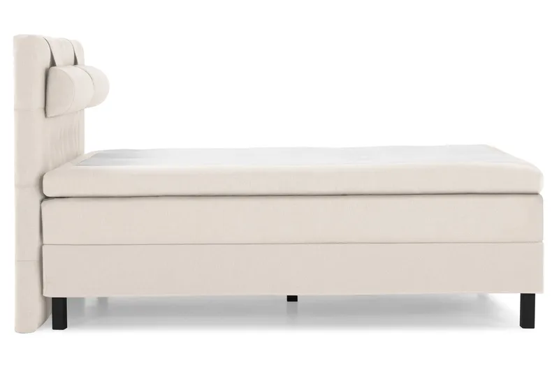 Lucky Komplett Sängpaket 140x200 Polyeter Diamant Sänggavel - Nackkudde Stor Beige - Möbler - Säng - Kontinentalsäng