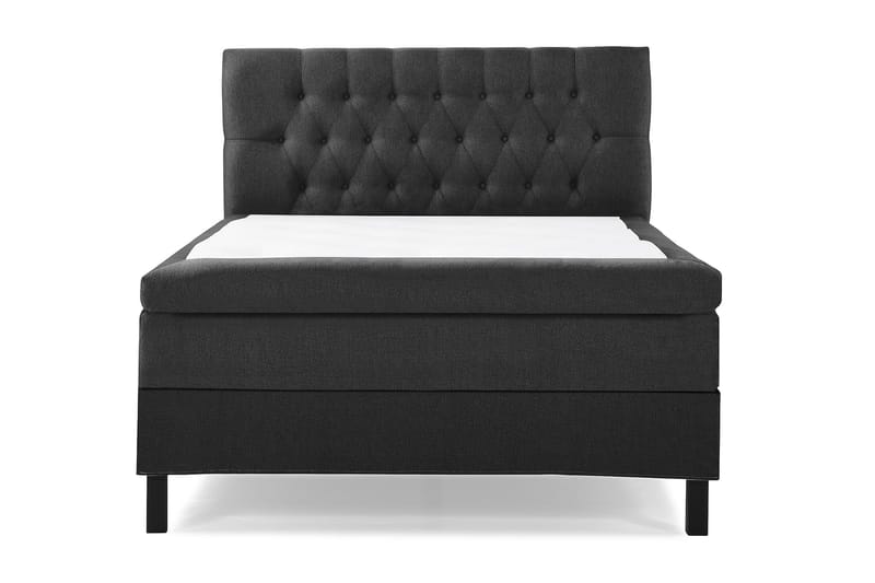 Lucky Komplett Sängpaket 140x200 Polyeter Diamant, Svart / Grå