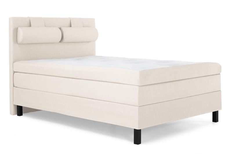 Lucky Komplett Sängpaket 140x200 Polyeter Slät Sänggavel - Nackkudde Stor Beige - Möbler - Säng - Kontinentalsäng