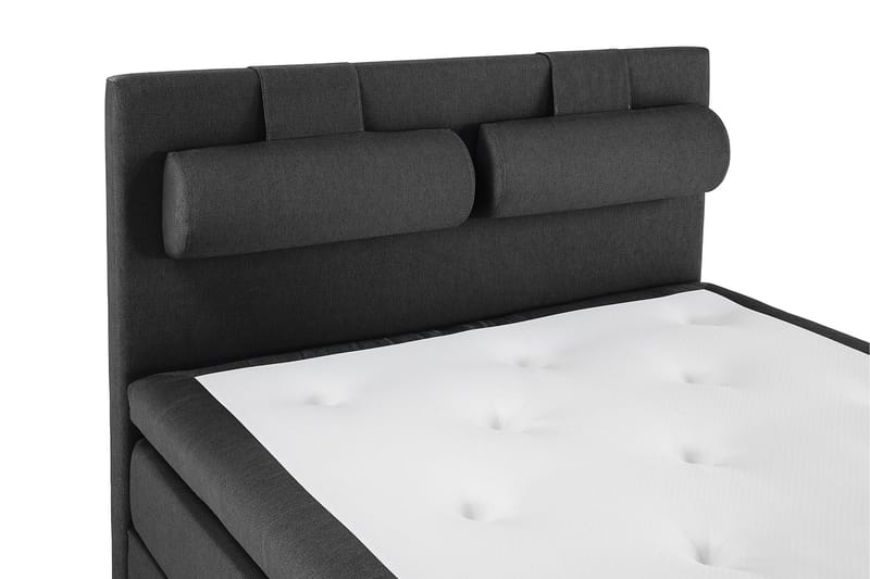 Lucky Komplett Sängpaket 140x200 Polyeter Slät - Nackkudde Stor Svart/Grå - Möbler - Säng - Kontinentalsäng