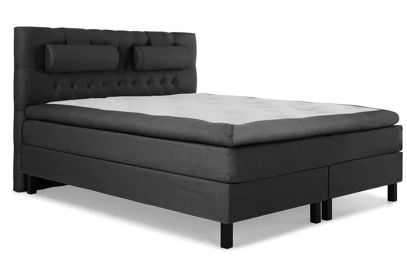 Lucky Komplett Sängpaket 160x200 Latex Diamant - Nackkudde Stor Svart/Grå - Möbler - Säng - Kontinentalsäng