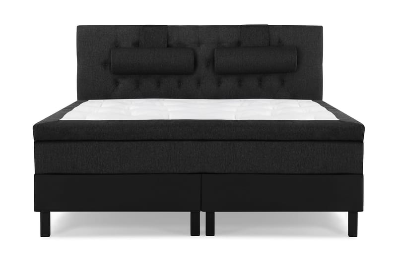 Lucky Komplett Sängpaket 160x200 Latex Diamant - Nackkudde Stor Svart/Grå/PU - Möbler - Säng - Komplett sängpaket