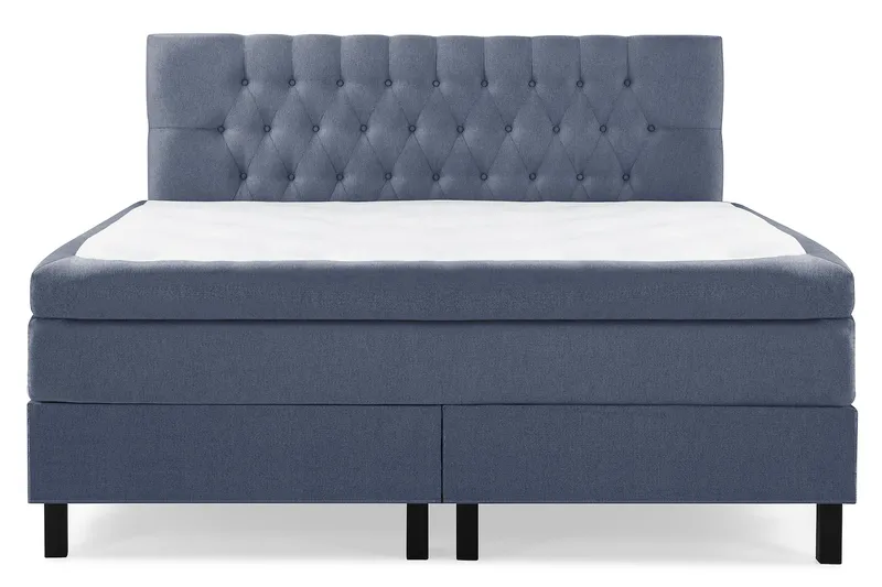 Lucky Komplett Sängpaket 160x200 Latex Diamant Sänggavel - Mörkblå - Möbler - Säng - Kontinentalsäng
