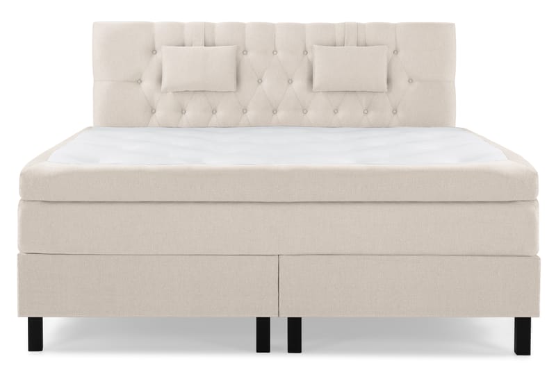 Lucky Komplett Sängpaket 160x200 Latex Diamant Sänggavel - Nackkudde Liten Beige - Möbler - Säng - Komplett sängpaket