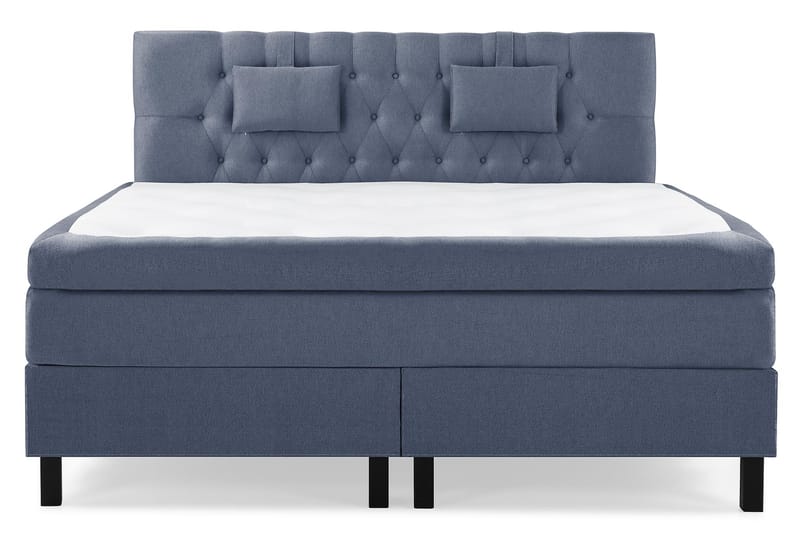 Lucky Komplett Sängpaket 160x200 Latex Diamant Sänggavel - Nackkudde Liten Mörkblå - Möbler - Säng - Komplett sängpaket