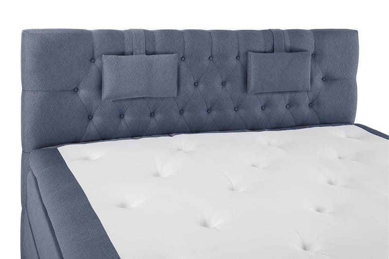 Lucky Komplett Sängpaket 160x200 Latex Diamant Sänggavel - Nackkudde Liten Mörkblå - Möbler - Säng - Komplett sängpaket