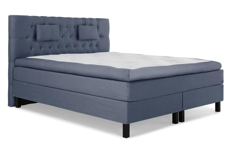 Lucky Komplett Sängpaket 160x200 Latex Diamant Sänggavel - Nackkudde Liten Mörkblå - Möbler - Säng - Komplett sängpaket