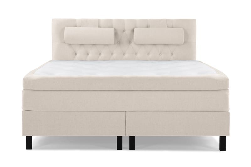 Lucky Komplett Sängpaket 160x200 Latex Diamant Sänggavel - Nackkudde Stor Beige - Möbler - Säng - Komplett sängpaket