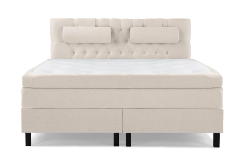 Lucky Komplett Sängpaket 160x200 Latex Diamant Sänggavel - Nackkudde Stor Beige - Möbler - Säng - Kontinentalsäng