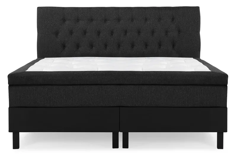 Lucky Komplett Sängpaket 160x200 Latex Diamant, Svart/Grå/PU