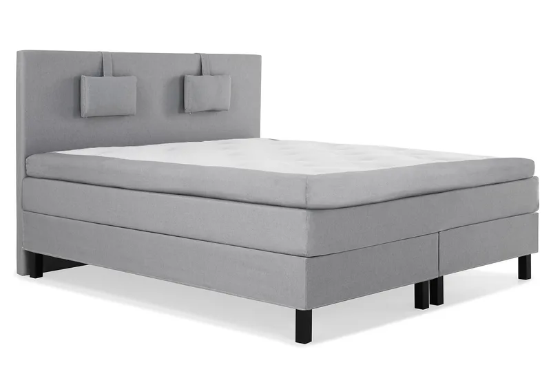 Lucky Komplett Sängpaket 160x200 Latex Slät - Nackkudde Liten Mellangrå - Möbler - Säng - Kontinentalsäng