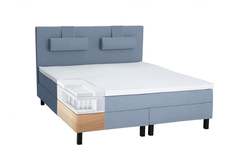Lucky Komplett Sängpaket 160x200 Memory Diamant Sänggavel - Mörkblå - Komplett sängpaket - Kontinentalsäng - Dubbelsäng