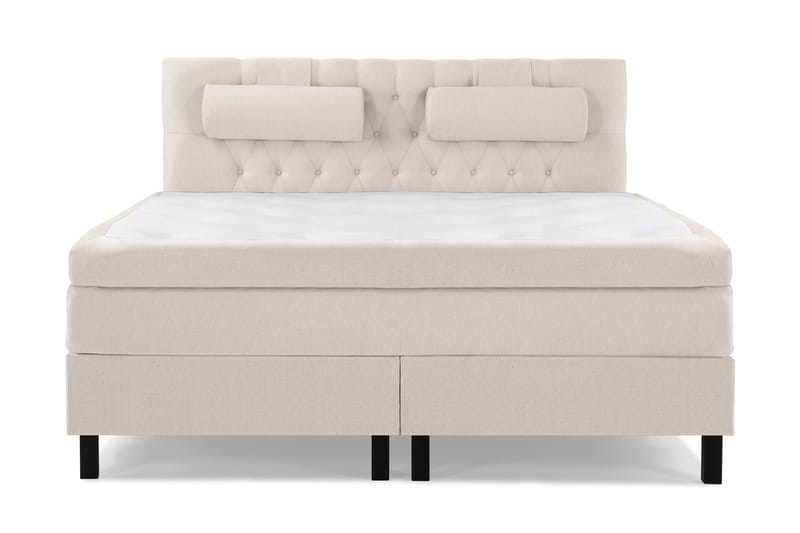 Lucky Komplett Sängpaket 160x200 Memory Diamant Sänggavel - Nackkudde Stor Beige - Möbler - Säng - Komplett sängpaket