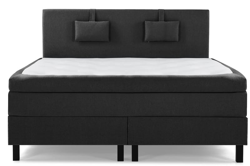 Lucky Komplett Sängpaket 160x200 Memory Slät - Nackkudde Liten Svart/Grå - Möbler - Säng - Kontinentalsäng