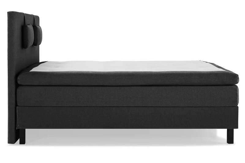Lucky Komplett Sängpaket 160x200 Memory Slät - Nackkudde Liten Svart/Grå - Möbler - Säng - Kontinentalsäng