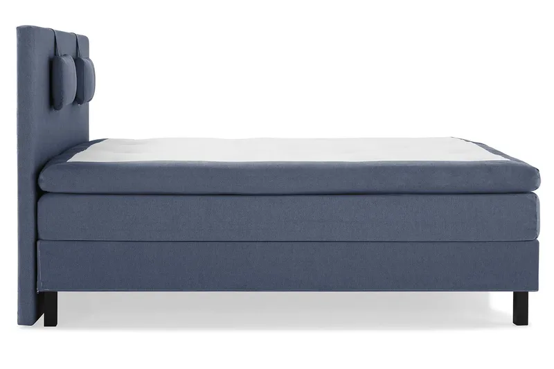 Lucky Komplett Sängpaket 160x200 Memory Slät Sänggavel - Nackkudde Liten Mörkblå - Möbler - Säng - Kontinentalsäng