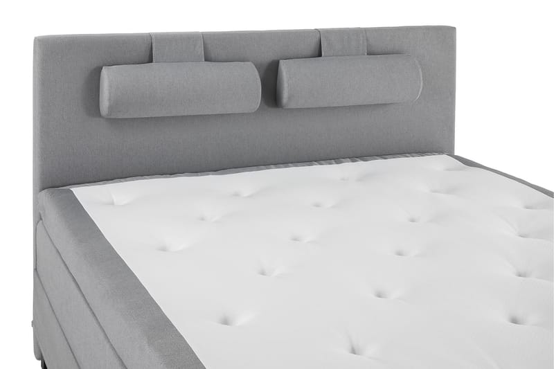 Lucky Komplett Sängpaket 160x200 Memory Slät Sänggavel - Nackkudde Stor Mellangrå - Möbler - Säng - Kontinentalsäng