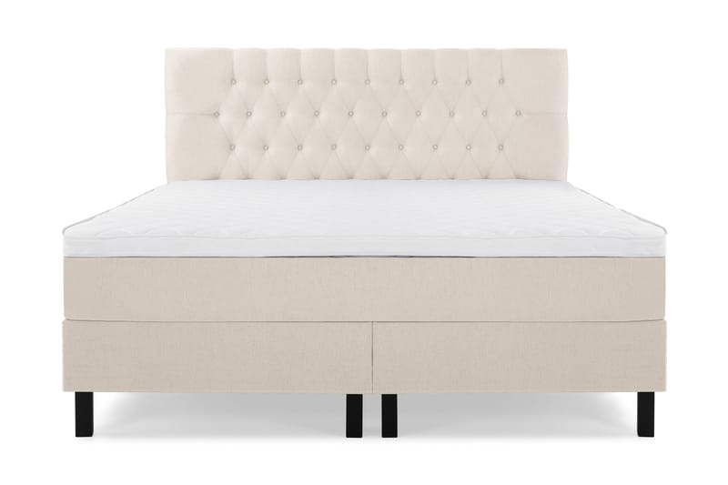 Lucky Komplett Sängpaket 160x200 Skum Diamant Sänggavel - Beige - Möbler - Säng - Kontinentalsäng