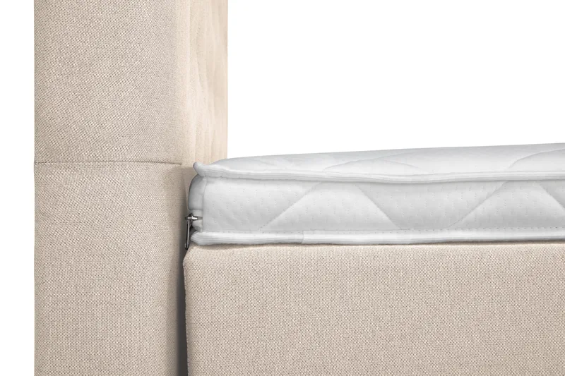Lucky Komplett Sängpaket 160x200 Skum Diamant Sänggavel - Beige - Möbler - Säng - Kontinentalsäng